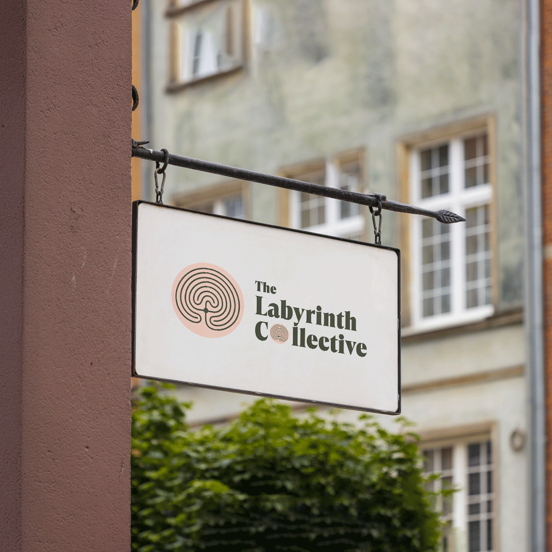 The Labyrinth Collective logo mockup designed by Sav Cattura